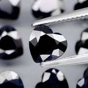 Heated Only! 6.17ct midnight blue Sapphire set