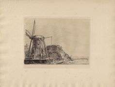 Rare Rembrandt Van Rijn Landscape Heliogravure Signed In The Plate 1883