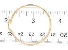 14kt Yellow gold Flat hoop with edge