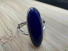 Sterling Silver Lapis Lazuli Gemstone Ring Size 10