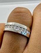 14K White Gold Round Brilliant Cut Diamond Ring