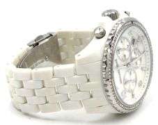 Michael Kors mother of pearl crystal dial quartz watch
