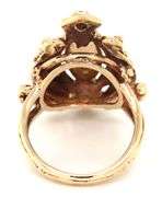 Vintage style opal and diamond ring in 10kt