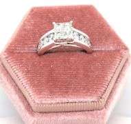14kt White gold 1.75ctw Invisible set engagement ring