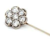 Flashy 14K WG Diamond Stickpin