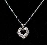 CZ Gemstone Pendant Necklace in Sterling Silver