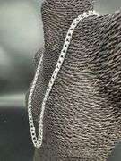 Sterling Silver 7.5mm Square Flat Curb Chain Cuban Link 925 Italy Necklace 24"