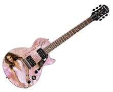 Jennifer Lopez Signed Custom Epiphone "Pink Dress Godess" Graphics Guitar ACOA