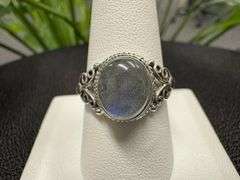 Sterling Silver Labradorite Gemstone Ring Size 10