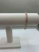 Beautiful 14kt Rose Gold Plate VVs1 38 Count Simulated Diamond Tennis Bracelet