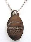 Tiffany & Co return to Tiffany oval tag necklace