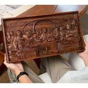 Hand-Carved "The Last Supper" Wooden Art