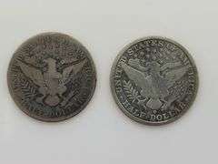 1905 O & 1905 S Barber Half Dollar, Circulated