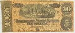 $10 1864 CSA Note