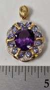 Brilliant Amethyst Pendant in 10K Yellow Gold