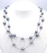2 row strand Honora station necklace