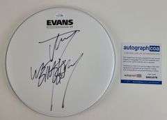 Slipknot Jay Weinberg Autographed Evans Drumhead ACOA
