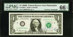 Superb Crisp 1969B $1 Philadelphia Courtesy Autograph & Scarce Low Serial Number 00000194!