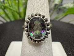 Sterling Silver Mystic Quartz Ring Size 7