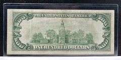 1934 Series $100 Note, Circulated