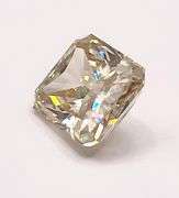 Huge 14 Ct Radiant Cut Amber Ice Lab Simulated Diamond Solitaire