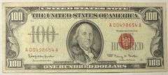 $100 Red Seal 1966 Fowler US Note