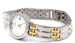 Pulsar two tone quartz round dial watch