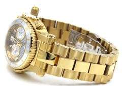 Renato Colleziioni T-Rex grand diver quartz limited edition diamond accent gold tone watch
