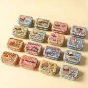 Lot of 8 Mini Metal Containers with Lids