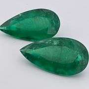 CERTIFIED NATURAL GREEN EMERALDS TOTALING 21.99 CARAT