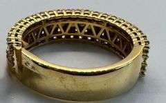 14K Yellow Gold Round Brilliant Cut Diamond Ring