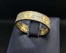 MEN’S 14K YELLOW GOLD NATURAL DIAMOND WEDDING BAND