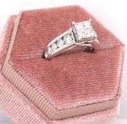 14kt White gold 1.75ctw Invisible set engagement ring