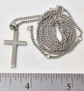 Cross Pendant Necklace in Sterling Silver