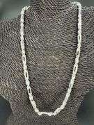 Sterling Silver Long Rope Figarope 6mm Wide Knot Figaro Link Necklace Chain 24"