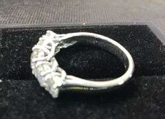 INTRICATE 14K WHITE GOLD NATURAL DIAMOND WEDDING BAND