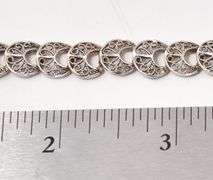 Filigree Moon Bracelet in Sterling Silver