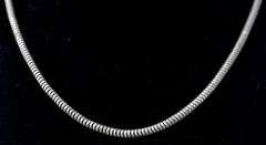 Snake Chain Link Necklace in Sterling Silver