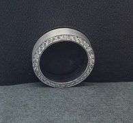 MEN’S 14K WHITE GOLD LAB DIAMOND WEDDING BAND