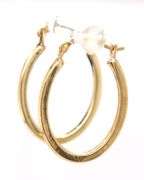 14kt Yellow gold oval hoop
