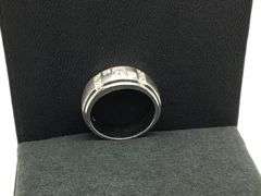 MEN’S 14K WHITE GOLD NATURAL DIAMOND WEDDING BAND