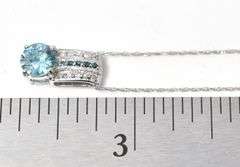 Lovely Blue Topaz Pendant Necklace in 10K Yellow Gold