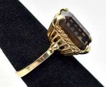 Sensational Smokey Quartz Ring in 10K Yellow Gold