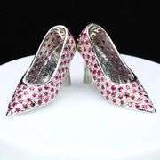 Sterling silver heels set with 1.45cts of Mozambique Rubies!