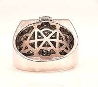 Men's 14 Kt White Gold Plated 5.75 Cttw Lab Simulated Diamond Ring