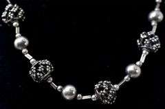 Fancy Chain Link Necklace in Sterling Silver