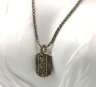 Effy 2 tone silver pendant on chain