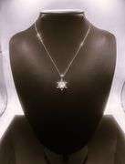 Sparkling 2 Ct. Lab Simulated Diamond Snowflake Pendant Necklace