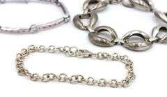Group lot of 3 Vintage 925 sterling silver bracelets