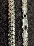 Italian Sterling Silver 925 7mm Miami Cuban Chain 24" Necklace
